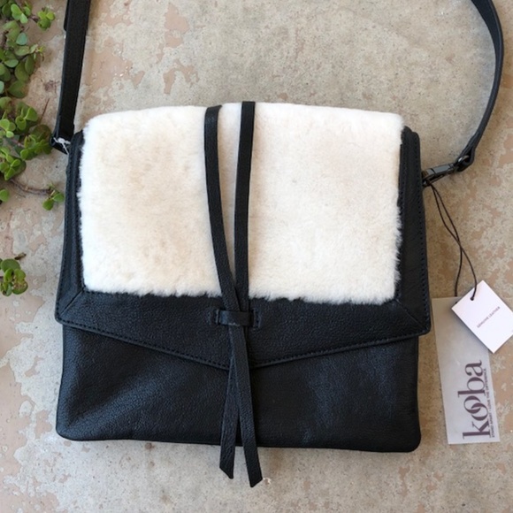 Kooba Handbags - Kooba Yukon Shearling Leather Crossbody Large Bag
